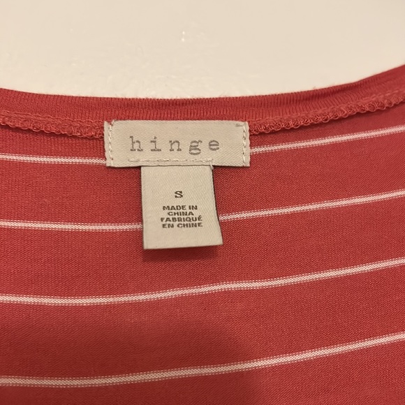 Hinge Women’s Shirt - Size small, burnt orange & white stripe - Picture 3 of 4